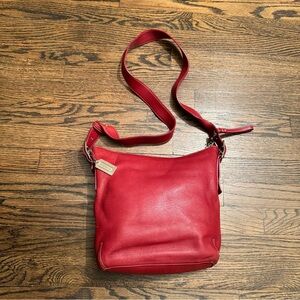 Vintage Coach Red Leather Legacy Bag
